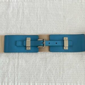 Nine West Tan and Turquoise Belt